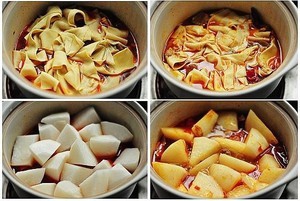 红油萝卜炖牛腩的特色做法