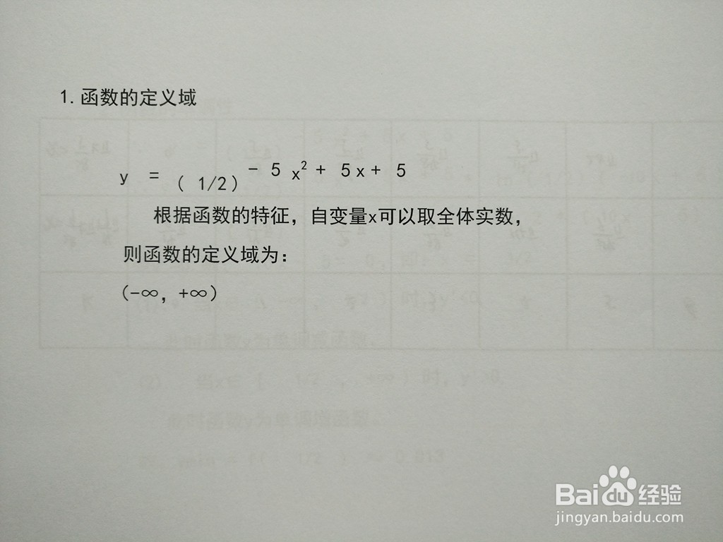 如何画函数y=0.5^(-5x^2+5x+5)的图像？