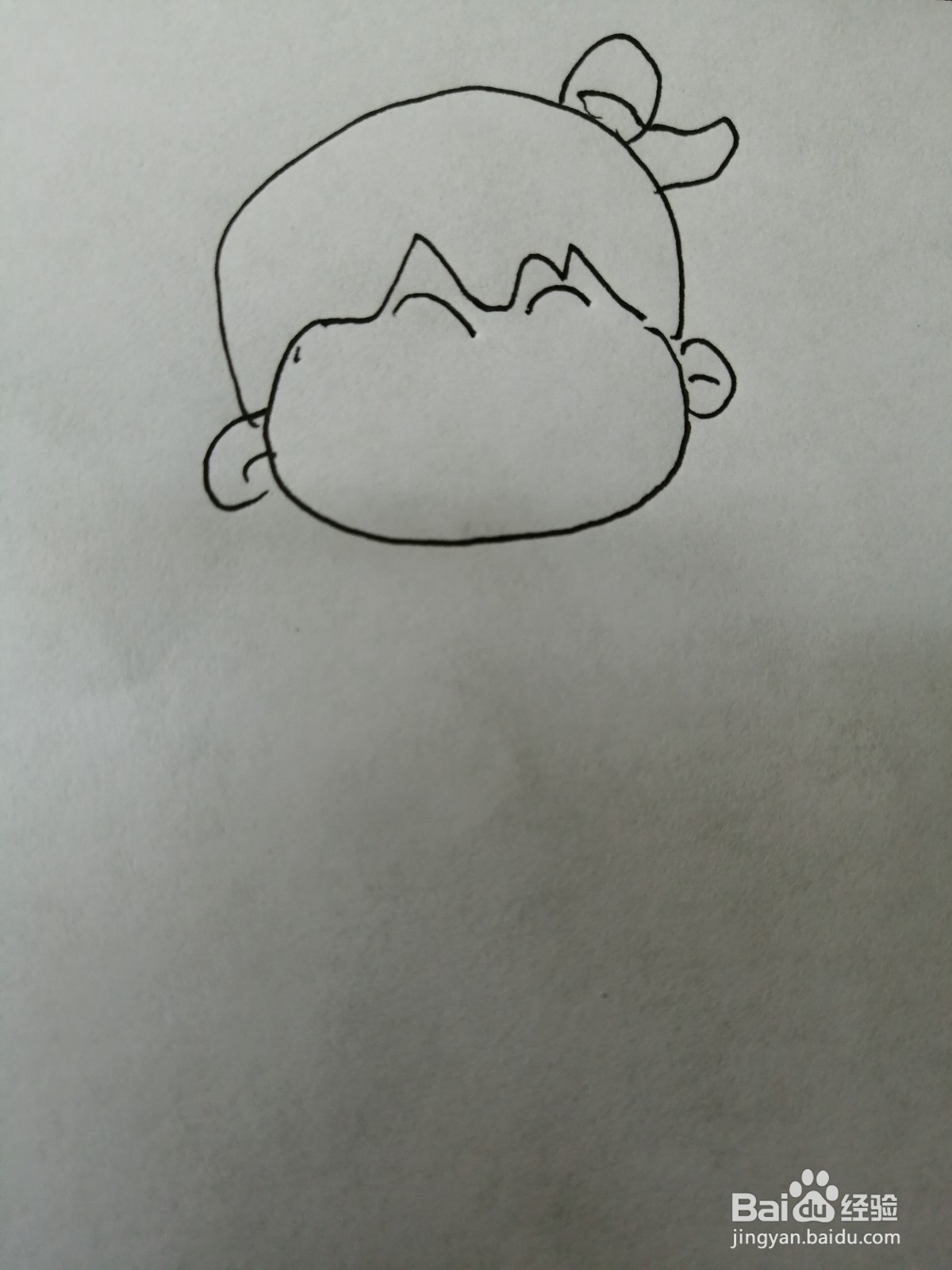 拿着棍子的小孩怎么画