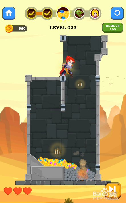 Hero Rescue Online的LEVEL 023如何通关？