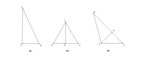 如图，（1）（2）和（3）中的三个∠B有什么不同这三条△ABC的边BC上的高AD在各三角形的什么