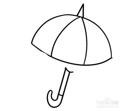 怎么画一把可爱的小雨伞