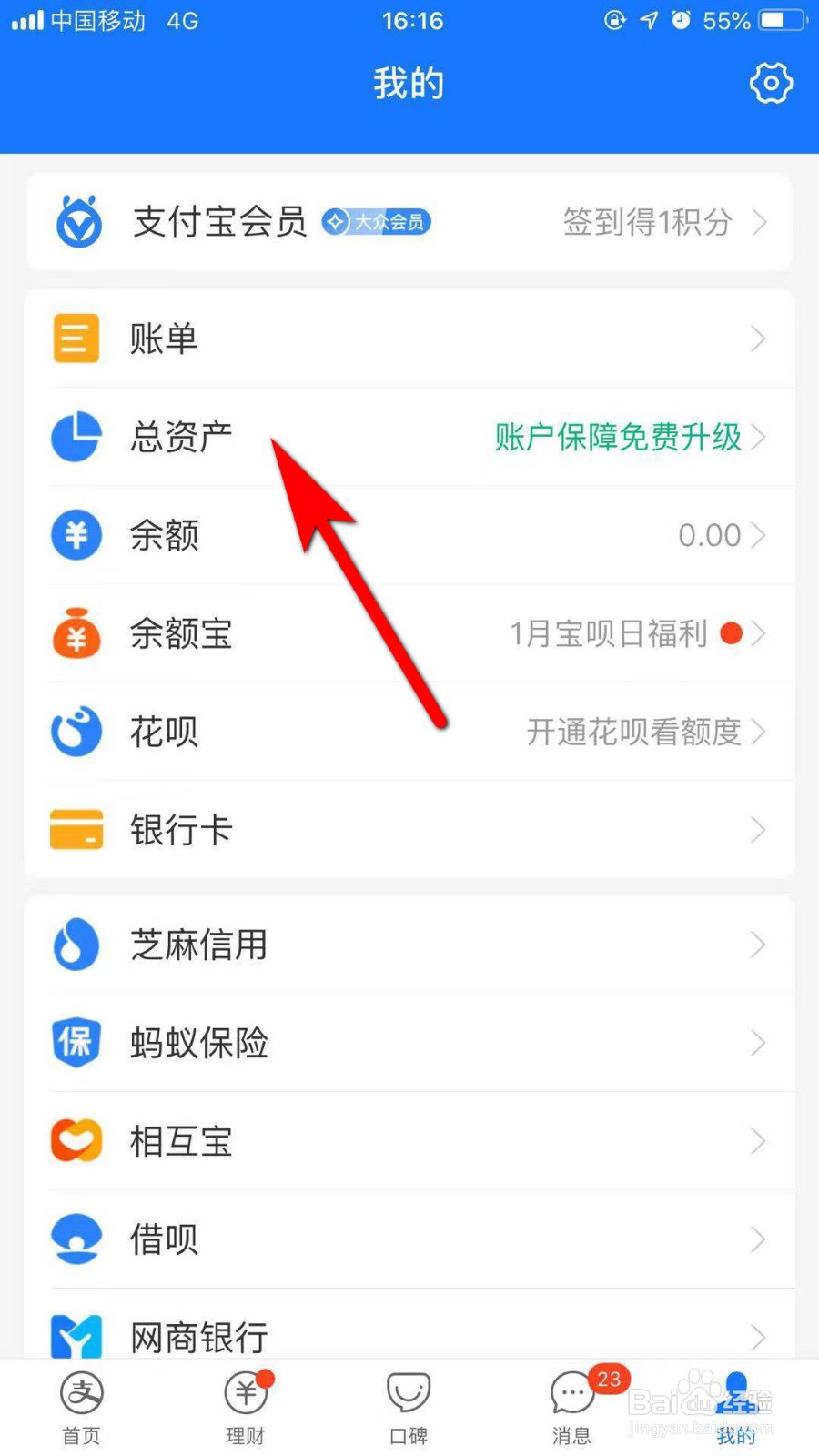 支付宝怎么测试资产风险类型