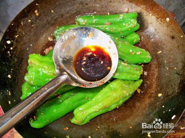 肉末虎皮烧辣椒