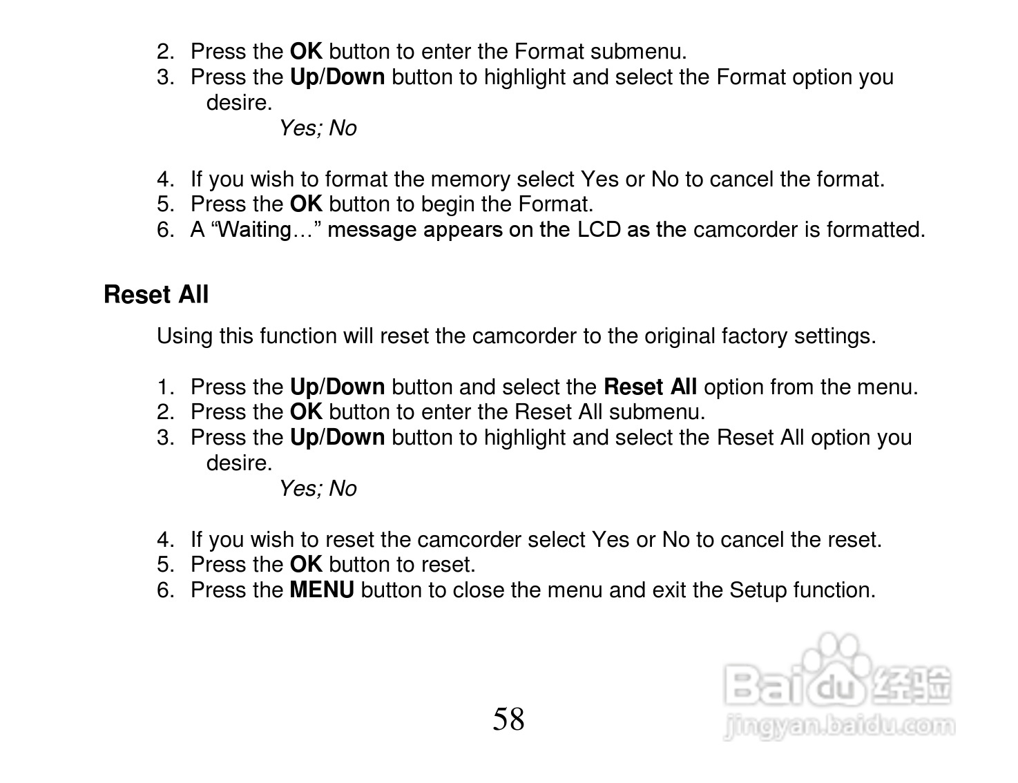 Vivitar DVR 518摄像机使用说明书:[6]