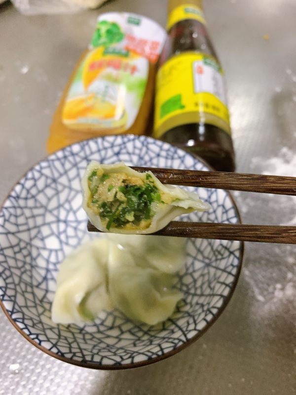 荠菜猪肉馅手工饺子