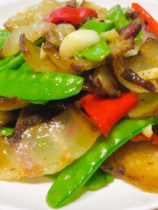 家常菜-青豆炒腊肉