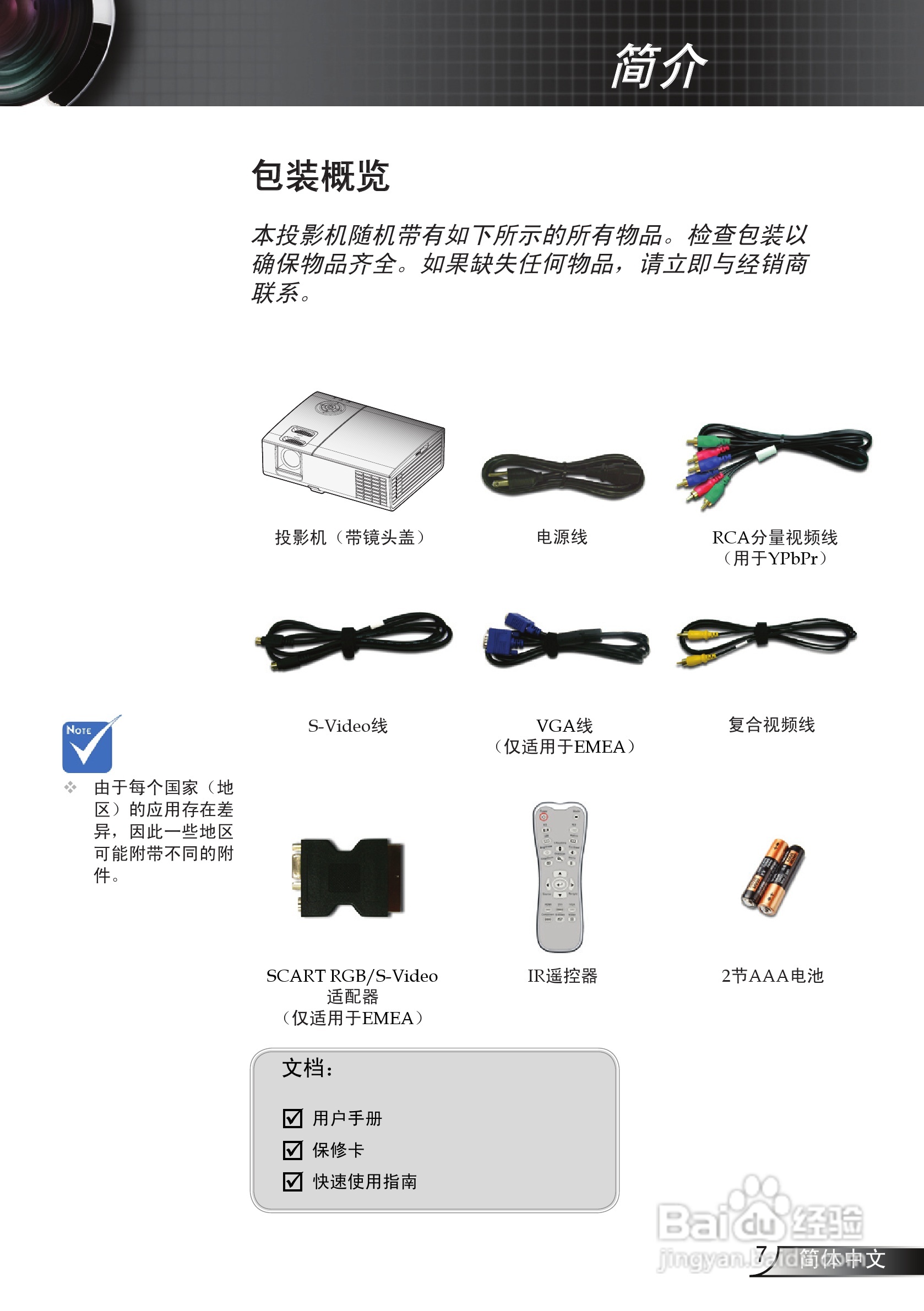 奥图码 HD71S投影机说明书:[1]