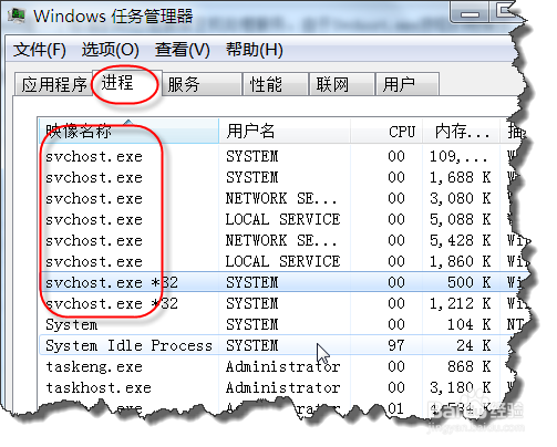 win7中如何判断svchost.exe是否是病毒