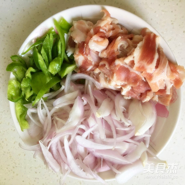有机花菜炒肉片