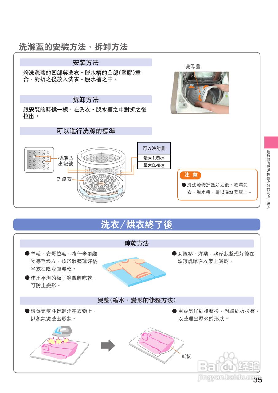 日立SF-BW12GV洗衣机使用说明书:[4]