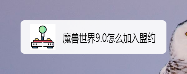 魔兽世界9.0怎么加入盟约