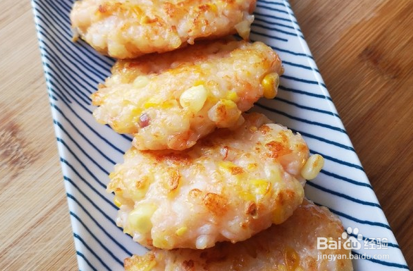 玉米虾饼的做法