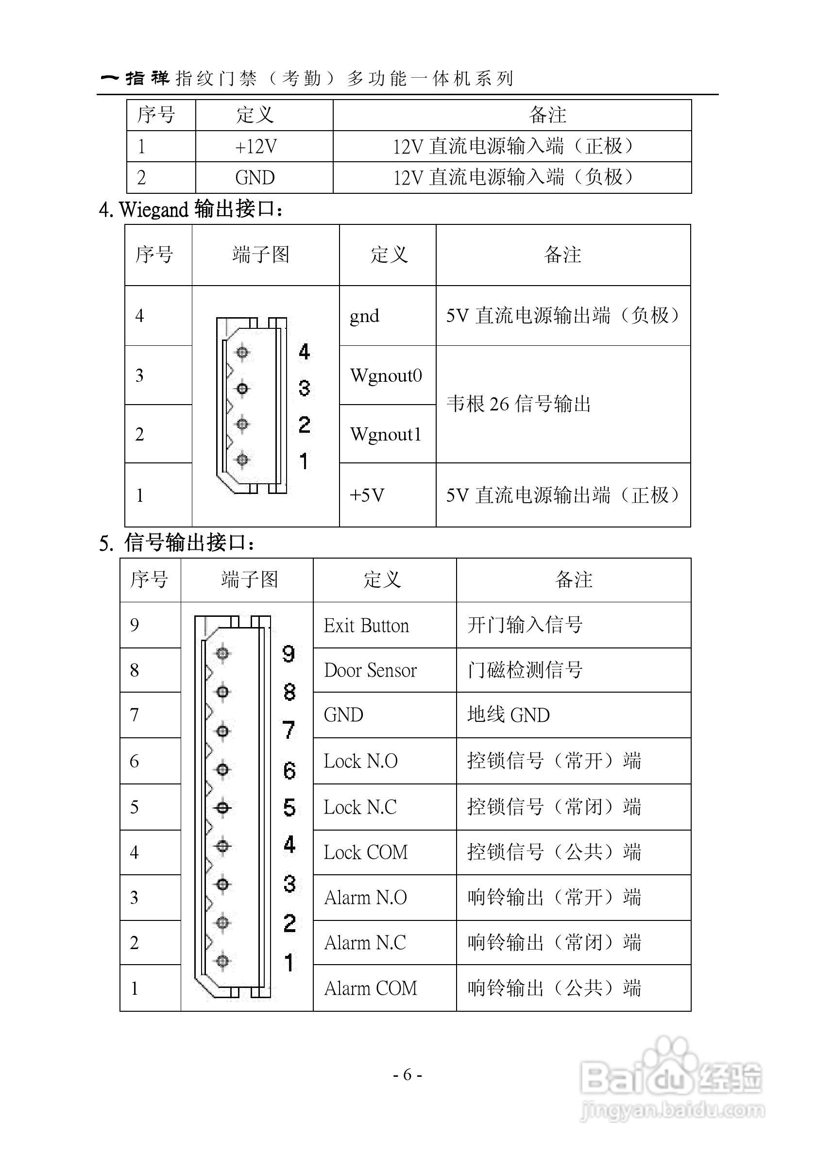 一指禅指JZA3001纹门禁（考勤）多功能一体机说明书:[1]