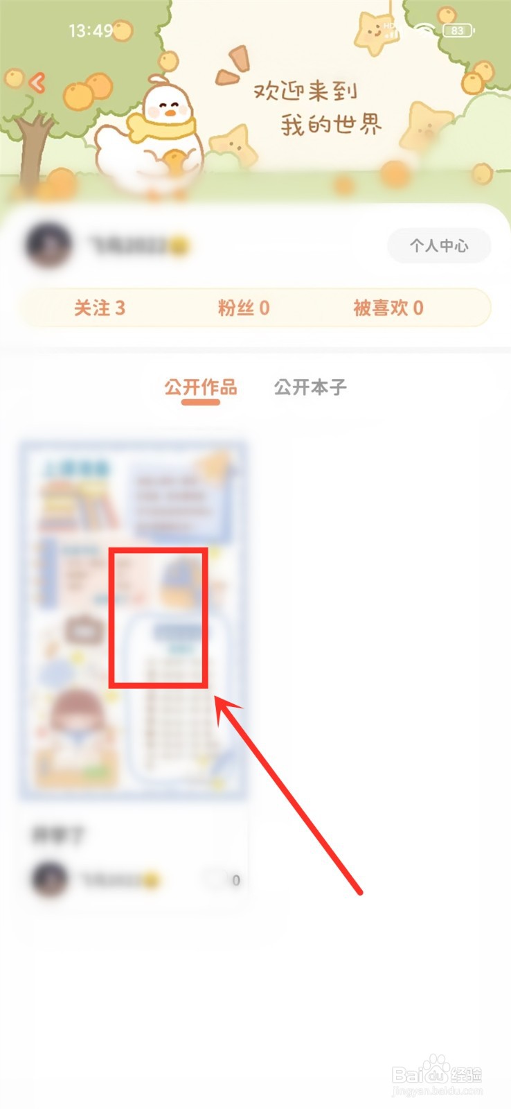 爱鸭手帐app公开作品怎么设置私密