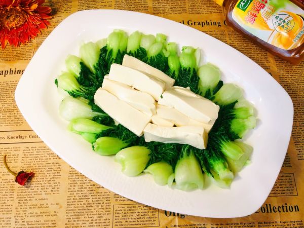 奶白菜醋蟹粉豆腐