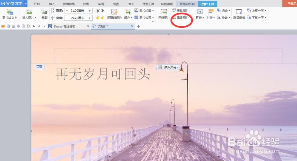 A4纸word文档/wps文字 如何添加全背景图片水印