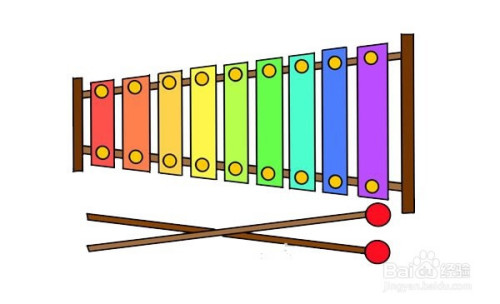 乐器的简笔画,今天我们来画一种打击乐器-木琴,仅供参考.