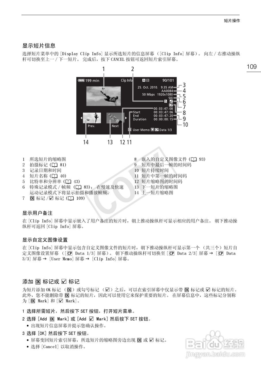 佳能XF100数码摄像机使用说明书:[11]