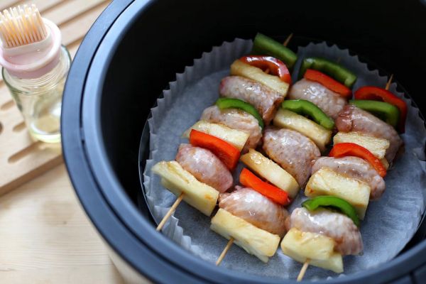 香菠甜椒无骨鸡肉串