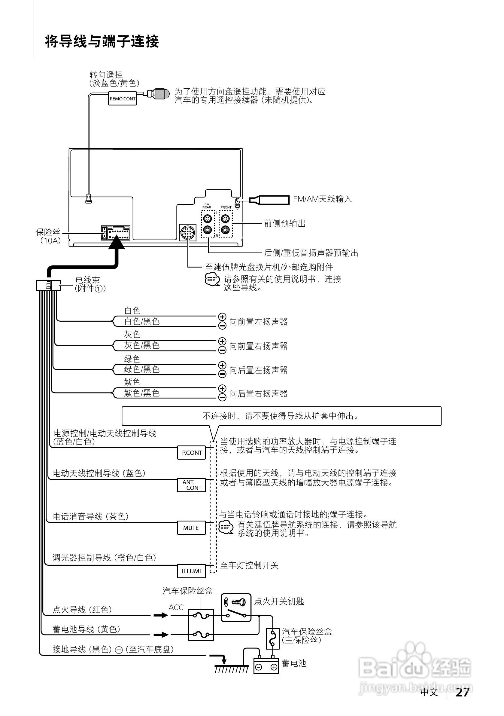 KENWOOD DPX-MP6110U CD接收机使用说明书:[3]