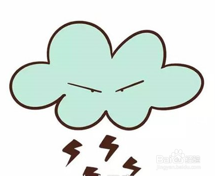 简笔画---打雷下雨的简笔画教程