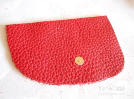 大红色花朵手拿包手工制作方法