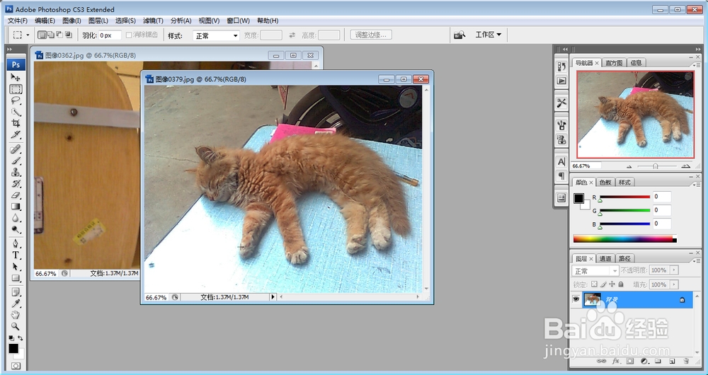 怎么用PHOTOSHOP把两幅图拼接在一起