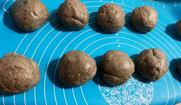 全麦黑芝麻豆沙华夫