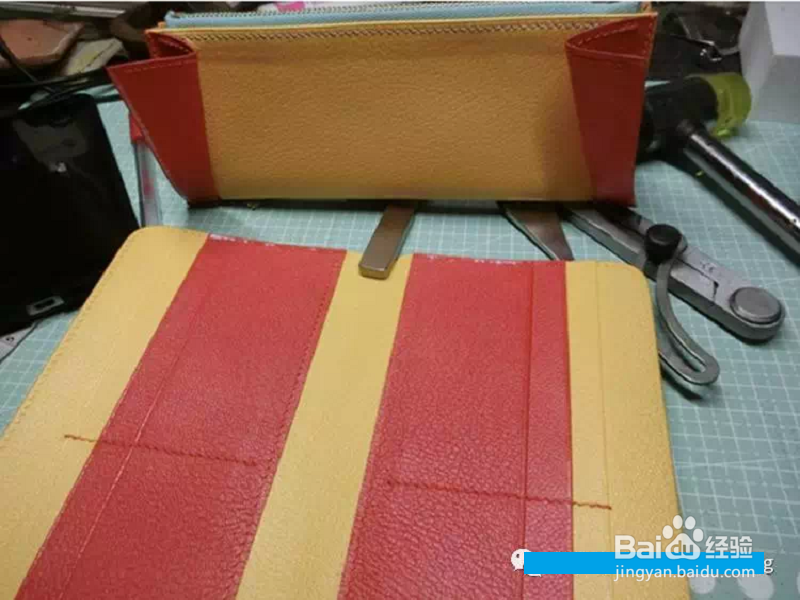 完整拉链手包教程,皮艺手包,手工制作