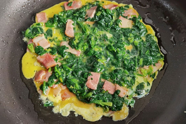 培根菠菜芝士卷饼