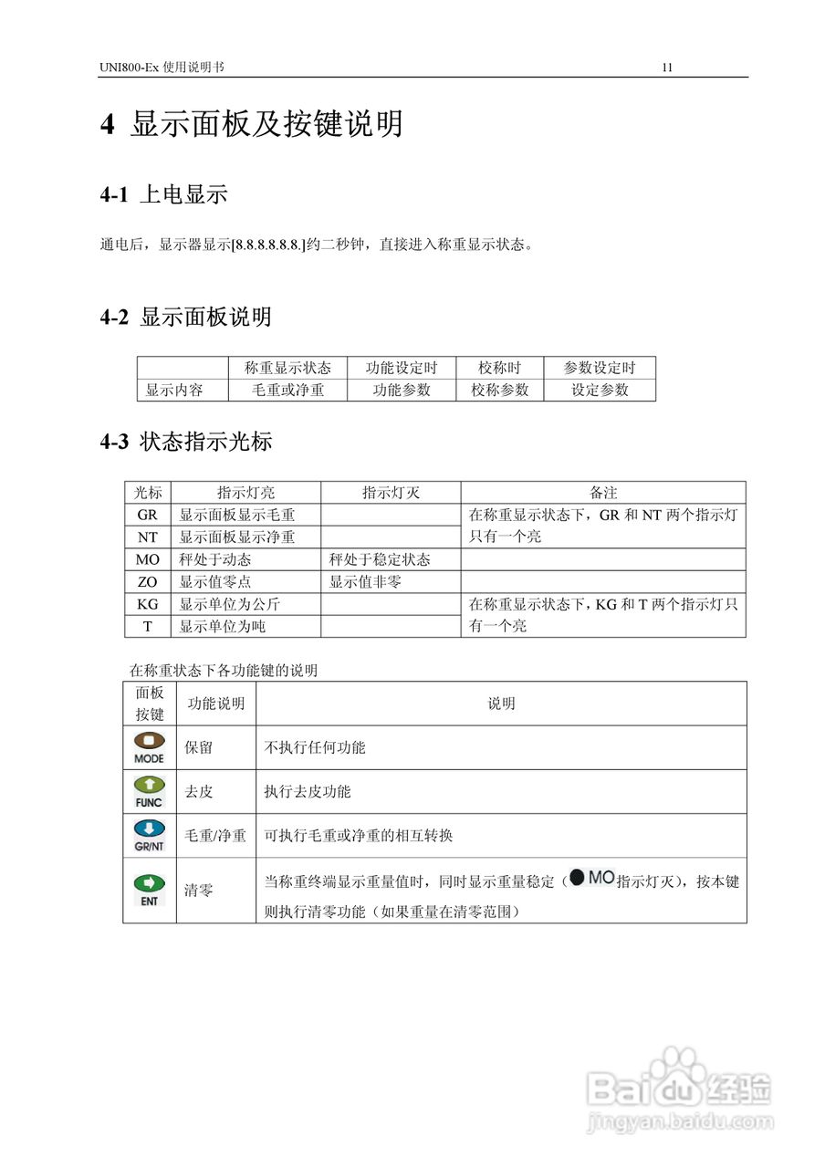 UNI800-EX称重显示器说明书:[2]