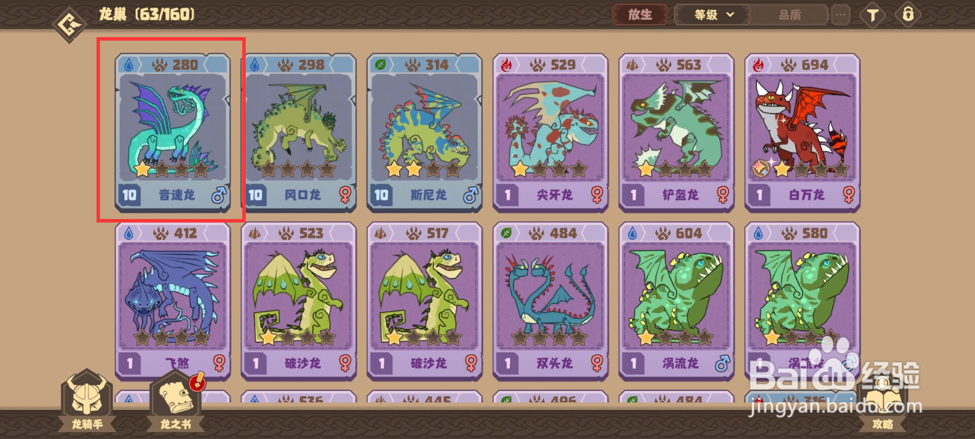 驯龙高手旅程怎么升级音速龙