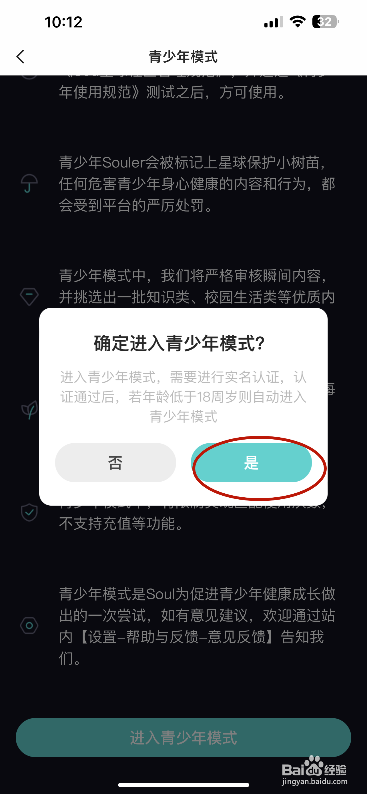 soul如何进入青少年模式