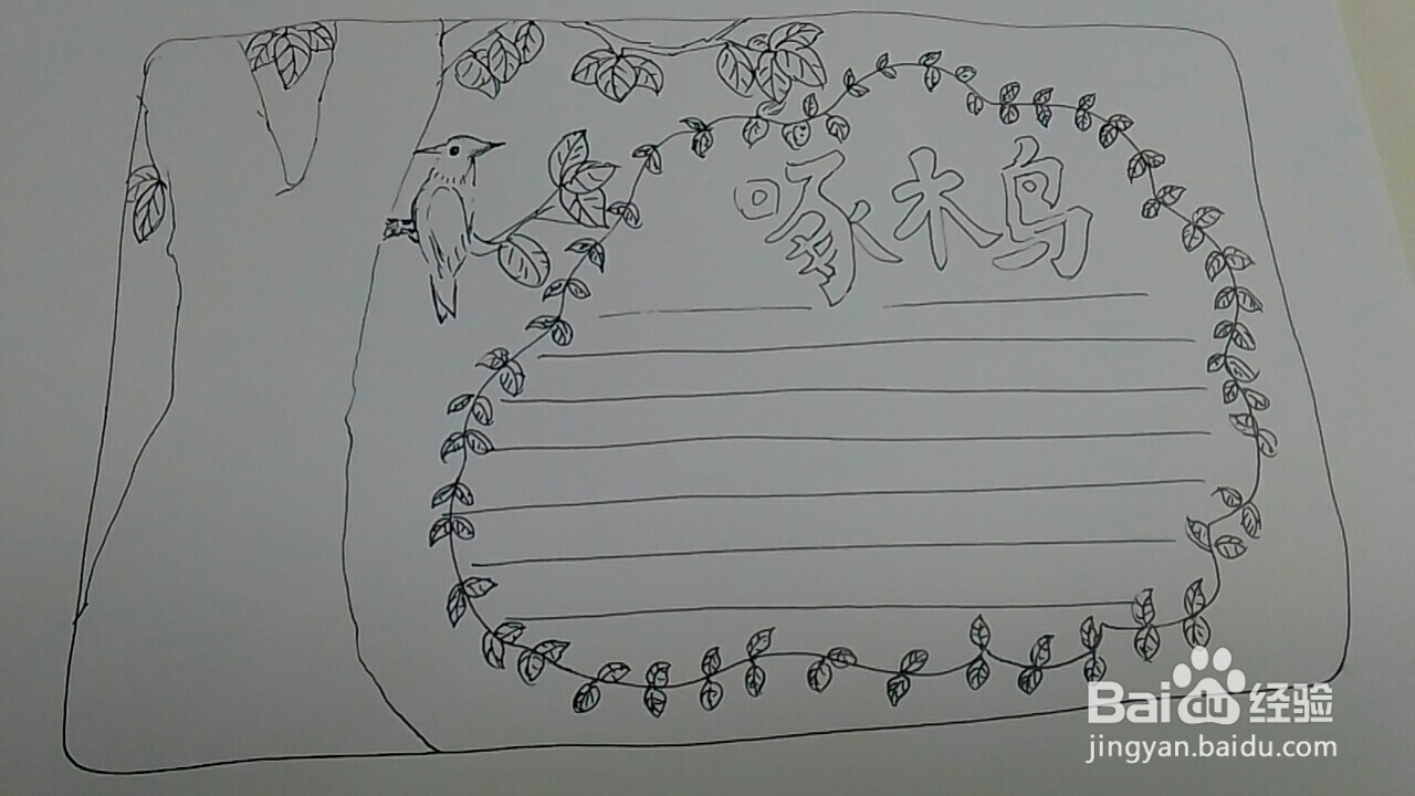 啄木鸟手抄报一等奖