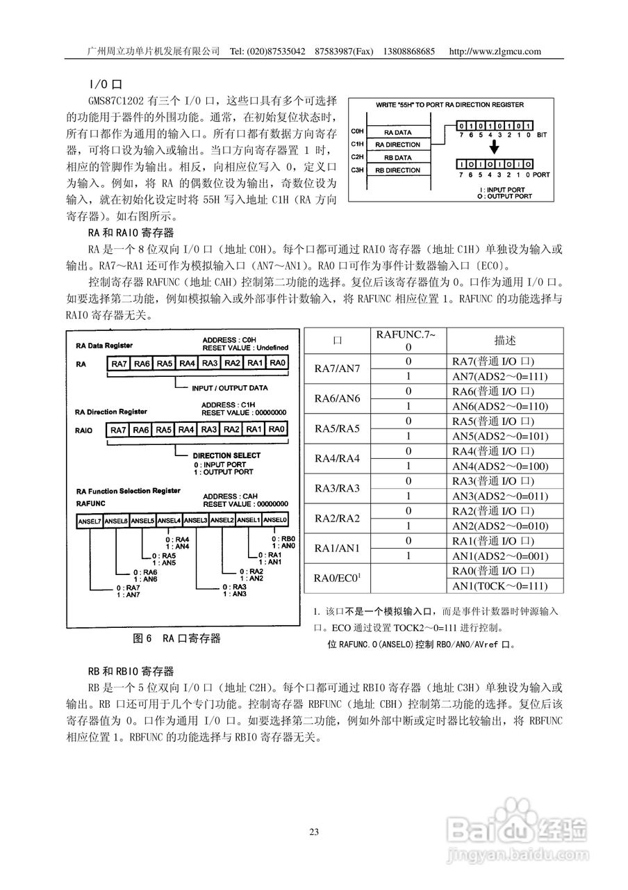 周立功GMS87C1102/GMS87C1202微控制器说明书:[3]