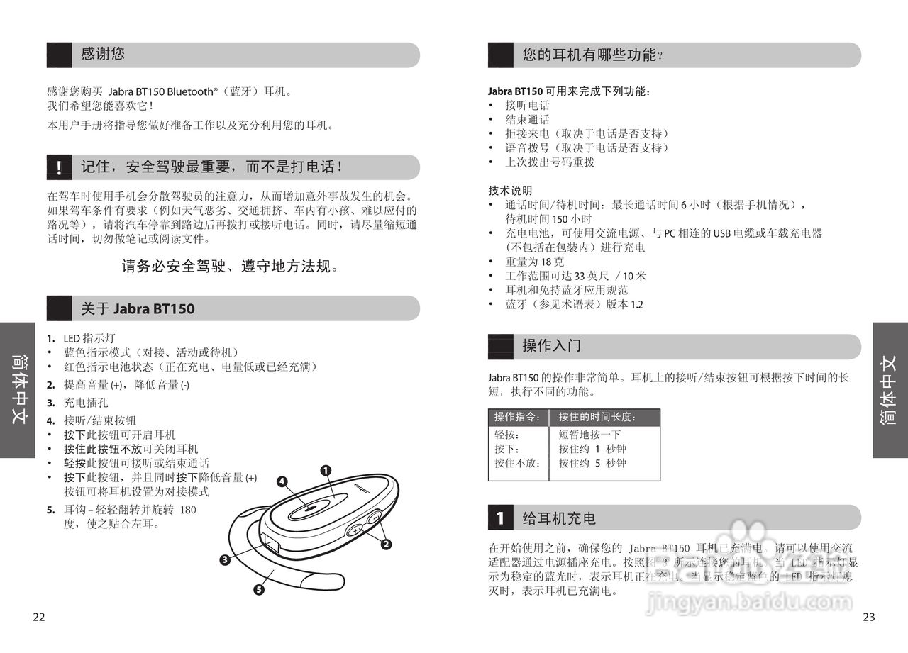 JabraBT150蓝牙耳机使用手册:[2]