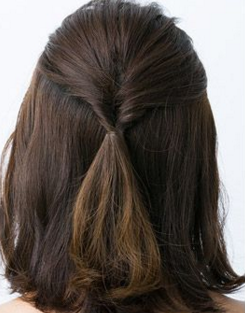 半扎公主头造型教程