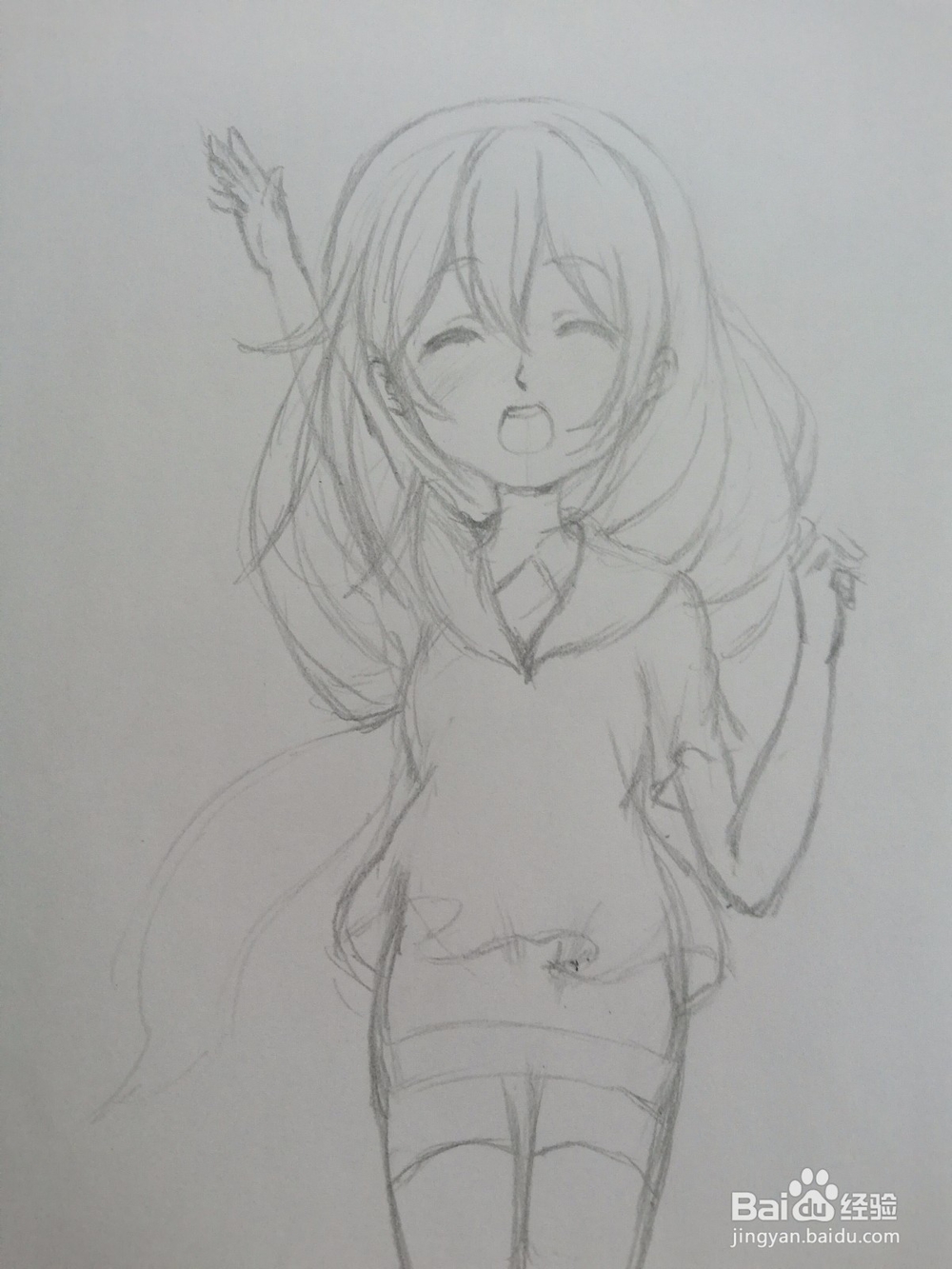 动漫人物头发起稿绘制过程