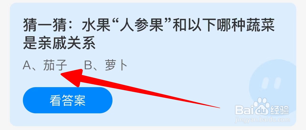 水果人参果和以下哪种蔬菜是亲戚关系?蚂蚁庄园
