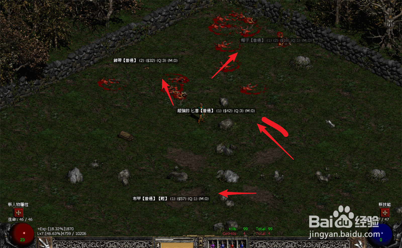 暗黑2怎么呈现地面所有装备?