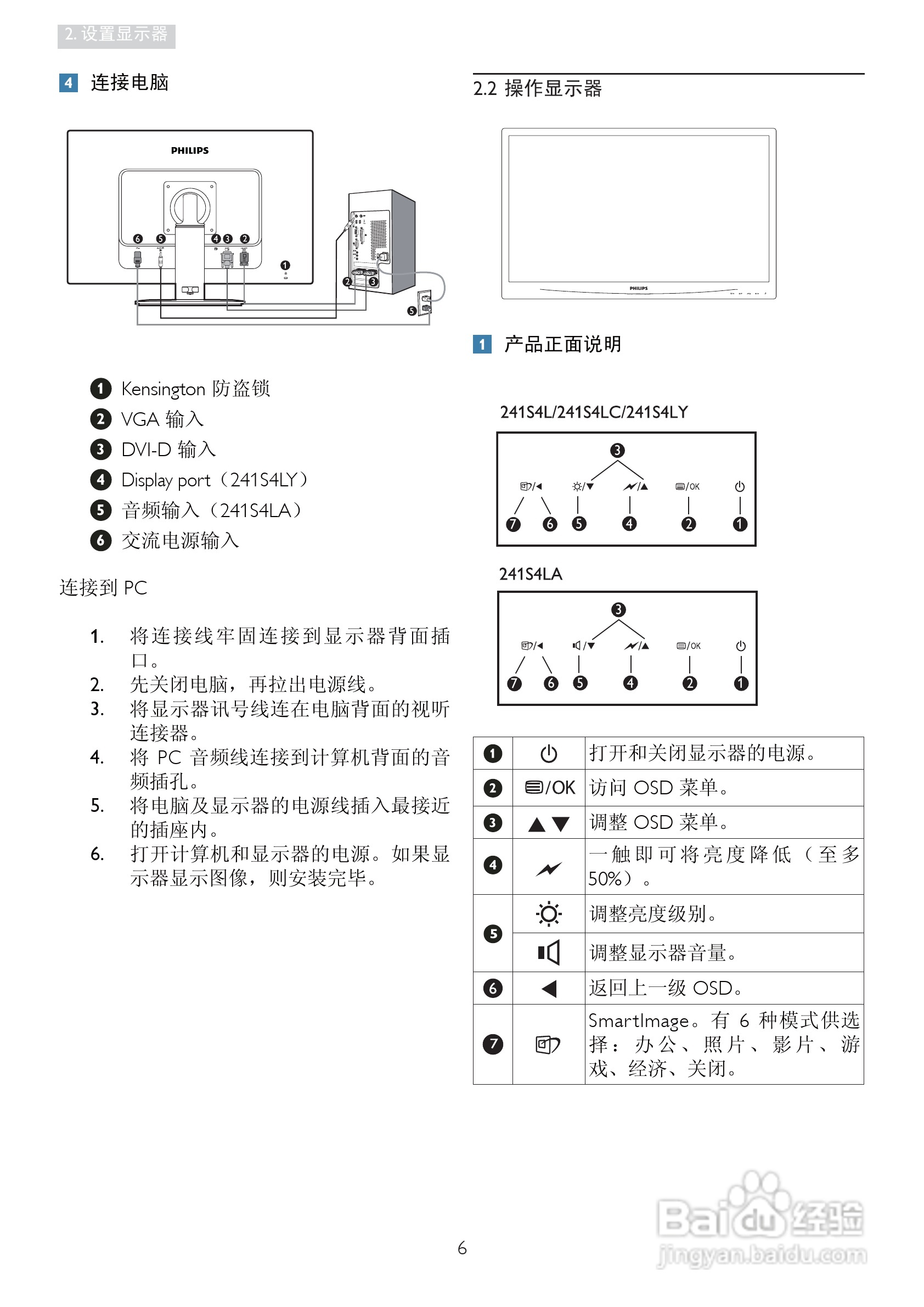 PHILIPS 241S4L显示器说明书:[1]