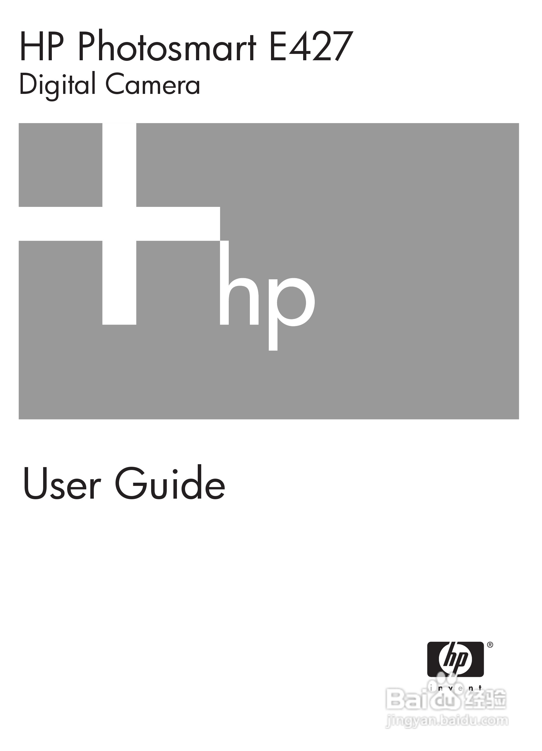 惠普Photosmart E427数码相机使用说明书:[1]