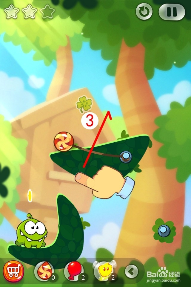 割绳子2满星攻略图：[2]第6至10关森林攻略