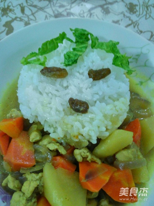 鸡肉咖喱盖浇饭