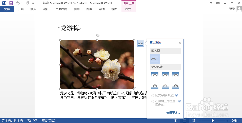 word 2013 如何让文字环绕在图片周围
