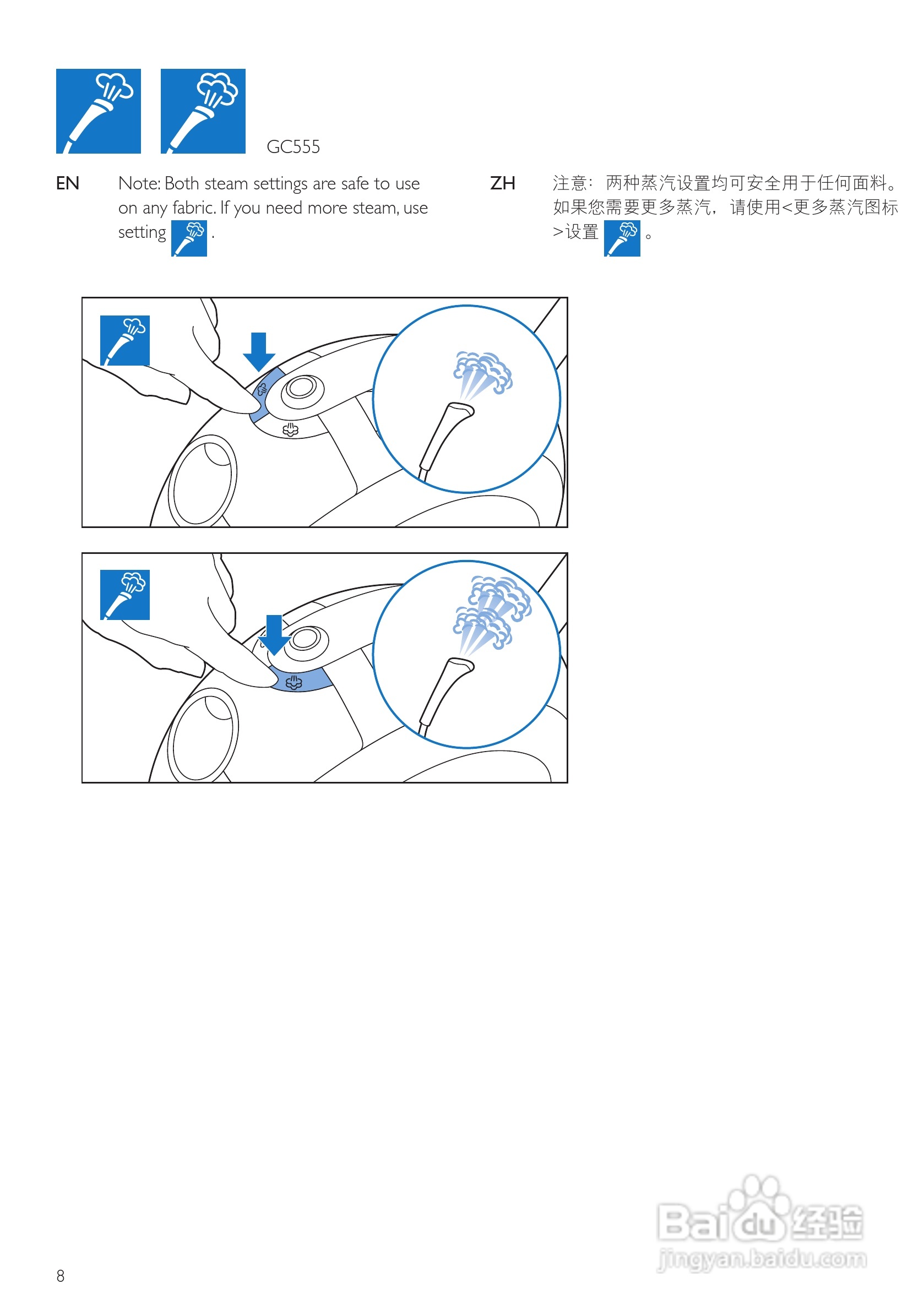 PHILIPS GC550挂烫机用户手册