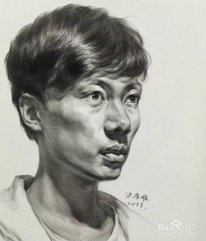 素描头像怎么打形