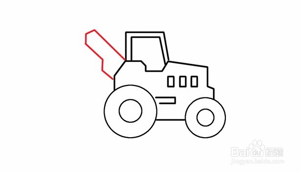 简笔画--如何画工程车打桩机