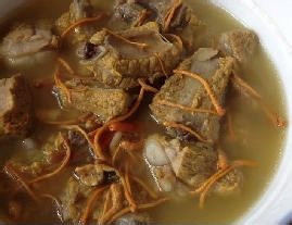 虫草花干贝炖排骨做法介绍